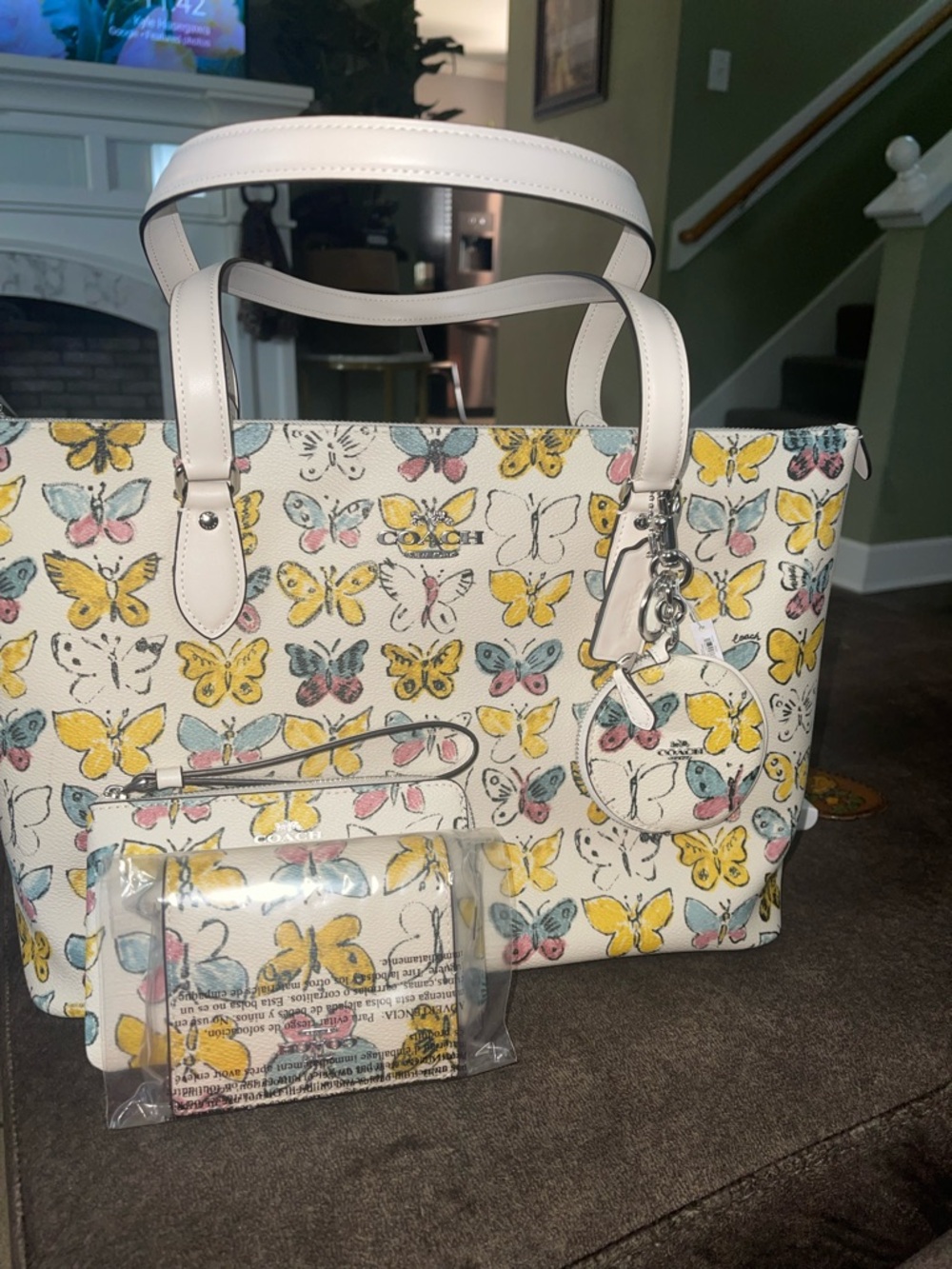 Coach Coach Gallery Tote With Butterflies Print Set - Picture 5 of 7
